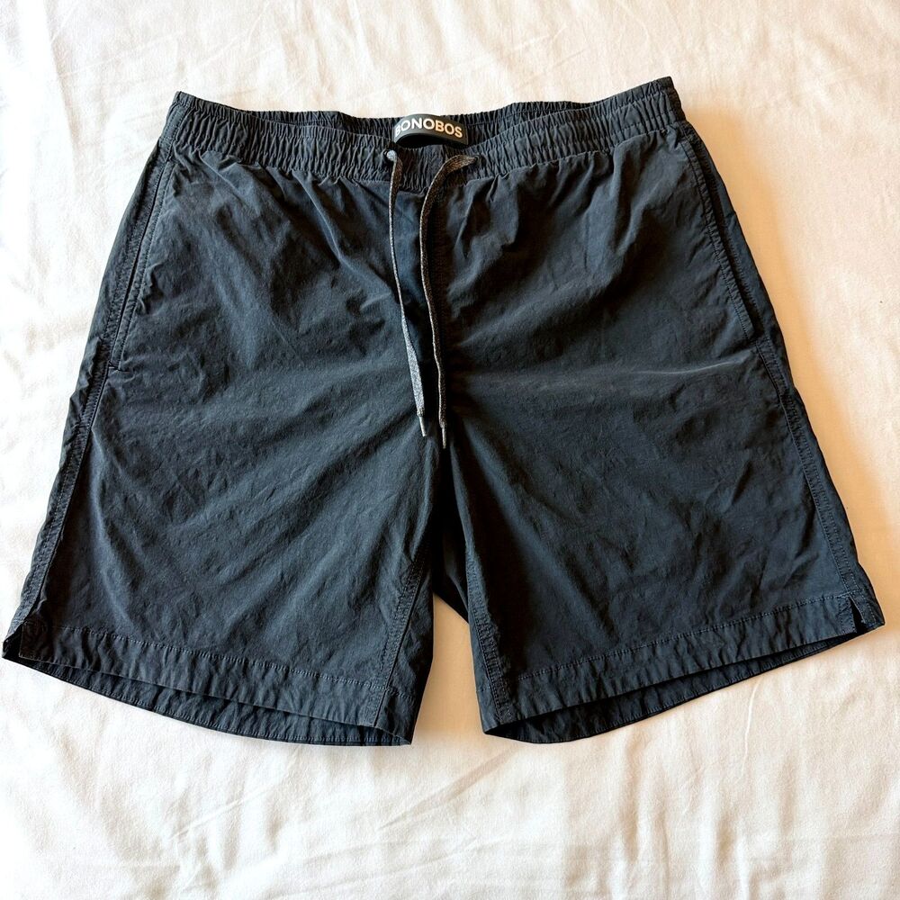 Bonobos Men Small Anywhere Short E-Waist Hybrid Board Swim Shorts Washed Black